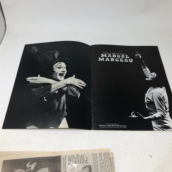 Marcel Marceau "Bip The Clown Mime Artist" Signed Autographed Program 90's - Picture 4 of 7